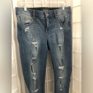 Torrid Premium Bombshell Skinny Distressed Stretch Jeans 12 R NWOT